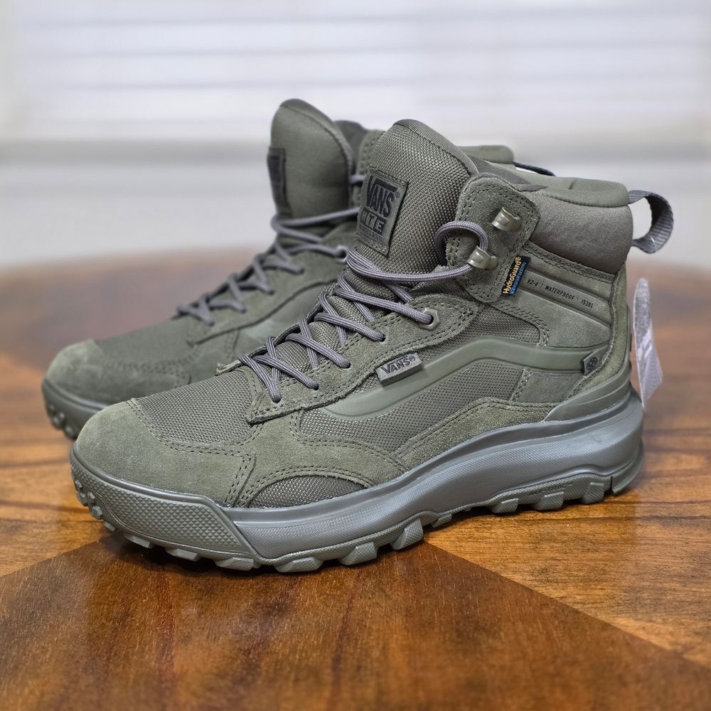 Vans MTE Crestline Waterproof Hiking Boots Green Men's 11.5 HydroGuard Brand New - Picture 2 of 16